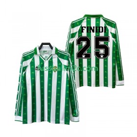 Fußballtrikots Real Betis FINIDI 25 Retro Heim Trikotsatz 1996 1997 Langarm